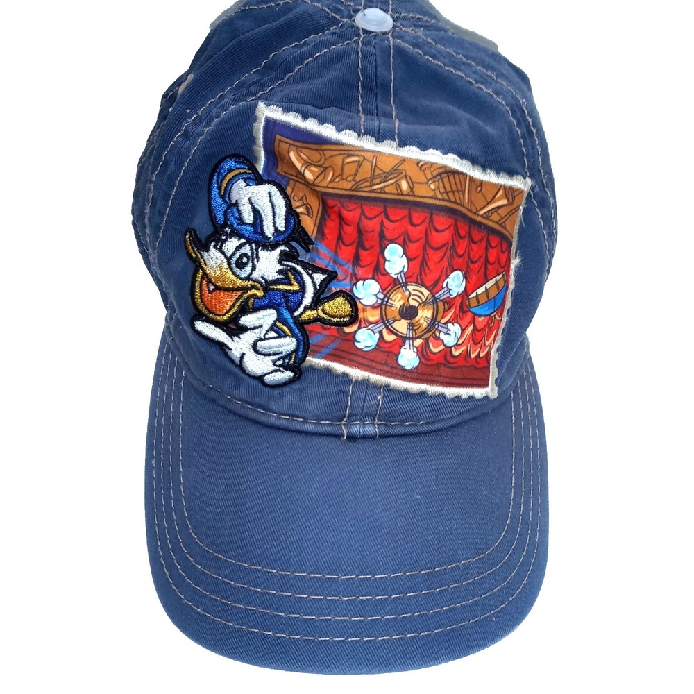Vintage 90s Disney Donald Duck Canon  Hat Cap Patch Strap Back Adjustable  RARE